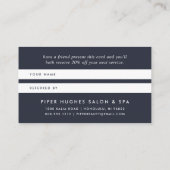 Blue Wave Watercolor Geode Empfehlungskarte (Rückseite)