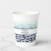 Blue Wave Wedding ID836 Pappbecher (Rückseite)