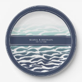 Blue Wave Wedding ID836 Pappteller (Vorderseite)