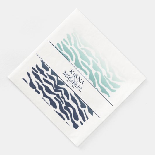 Blue Wave Wedding ID836 Serviette (Ecke)