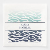 Blue Wave Wedding ID836 Serviette (Vorderseite)