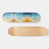 Blue Waves am Sandstrand Skateboard (Horizontal)
