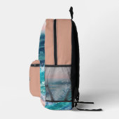 Blue Waves am Strand Bedruckter Rucksack (Rechts)