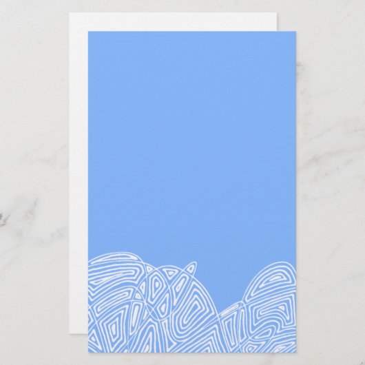 Blue Waves Briefpapier (Vorne/Hinten)