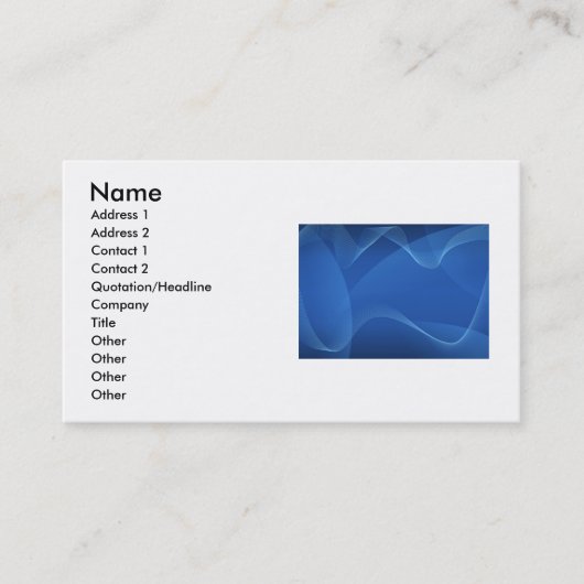 Blue Waves Business Card Visitenkarte (Vorderseite)