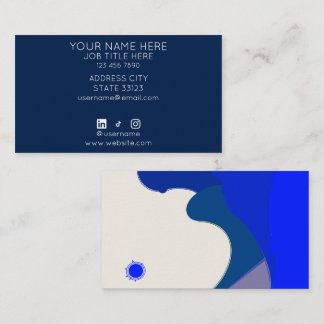 Blue Waves Business Card Visitenkarte