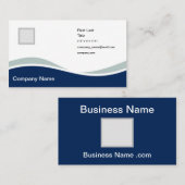 Blue Waves Business Card Visitenkarte (Vorne/Hinten)