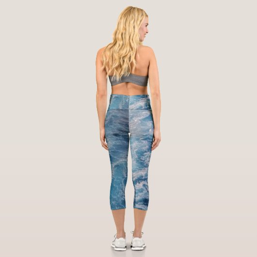 Blue Waves Capri Leggings (Rückseite)