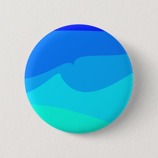 Blue Waves Design Button/ Button (Vorderseite)