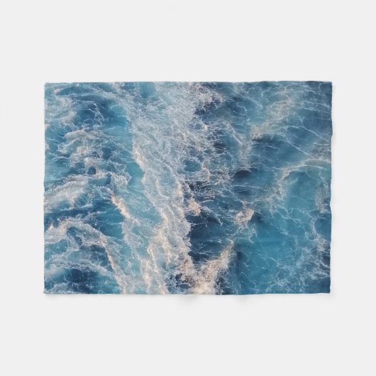 Blue Waves Fleecedecke (Vorderseite (Horizontal))