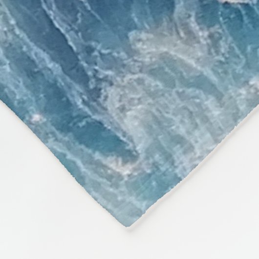 Blue Waves Fleecedecke (Ecke)