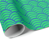 Blue Waves Geschenkpapier (Rolleneckpunkt)