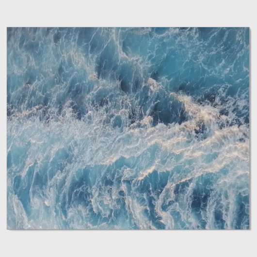 Blue Waves Geschenkpapier (Flach)