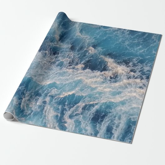 Blue Waves Geschenkpapier (Ungerollt)