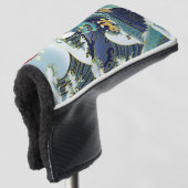 Blue Waves Green Dragon Red Sun Golf Head Cover Headcover (3/4 Vorderseite)