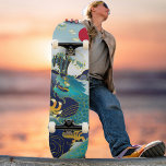 Blue Waves Green Dragon Red Sun Skateboard<br><div class="desc">Das Skateboard zeigt eine atemberaubende Abbildung eines majestätischen Drachen,  der sanft durch die Wellen schwamm,  seine Waage glistert,  während er sich mit einem eleganten und kraftvollen Rhythmus bewegte. Von der Seite her gesehen,  ist es interessant,  dass Sie sich für mich interessieren. Ich freue mich,  Ihnen zu helfen! filtriert</div>