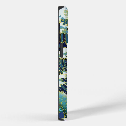 Blue Waves Green Dragon Red Sun Skateboard Case-Mate iPhone Hülle (Rückseite / Rechts)