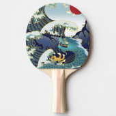 Blue Waves Green Dragon Red Sun Tischtennis Schläger (Vorderseite)