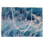Blue Waves Große Geschenktüte (Rückseite)