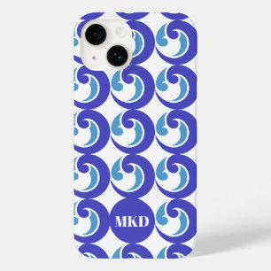 Blue Waves Handy Cover Monogram