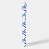 Blue Waves Handy Cover Monogram (Rückseite / Rechts)