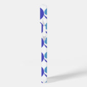 Blue Waves Handy Cover Monogram (Rückseite / Links)