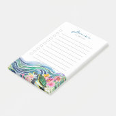 Blue Waves & Happy Turtle Custom Post-It Notes Klebezettel (angewinkelt)