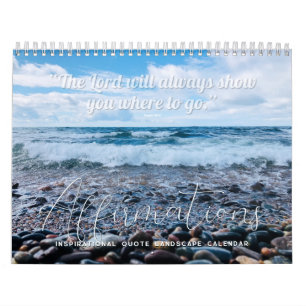 Blue Waves Inspiriere Zitatsfotografie-Kalender Kalender