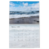 Blue Waves Inspiriere Zitatsfotografie-Kalender Kalender (Feb 2026)