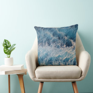 Blue Waves Kissen