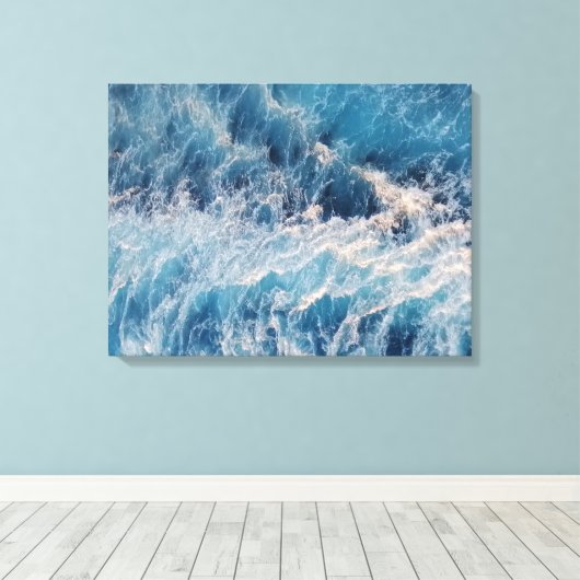 Blue Waves Leinwanddruck (Insitu (Holzboden))