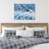 Blue Waves Leinwanddruck (Insitu (Schlafzimmer))