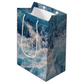 Blue Waves Mittlere Geschenktüte (Vorderseite Schrägansicht)