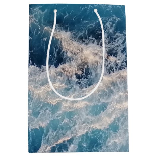 Blue Waves Mittlere Geschenktüte (Vorderseite)