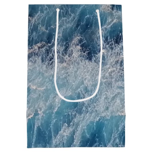 Blue Waves Mittlere Geschenktüte (Rückseite)