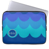 Blue Waves Monogram iPad Case (Vorderseite)