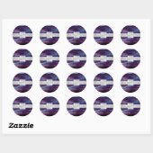 Blue Waves Monogram Wedding Sticker (Blatt)