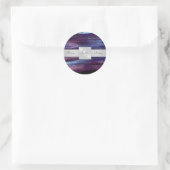 Blue Waves Monogram Wedding Sticker (Tasche)
