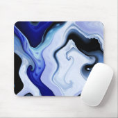 Blue Waves Mouse Pad Mousepad (Mit Mouse)