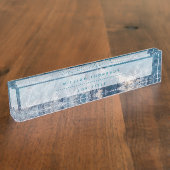 Blue Waves Namensplakette (Seite)