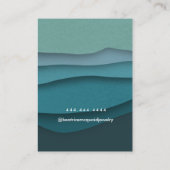 Blue Waves Ofensichtkarte Visitenkarte (Rückseite)