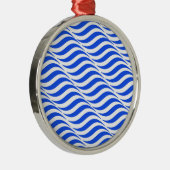 Blue Waves Ornament Aus Metall (Rechts)