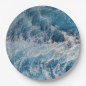 Blue Waves Pappteller (Vorderseite)