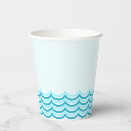 Blue Waves Party Cup Pappbecher (Rückseite)