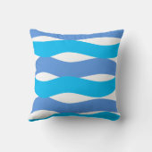 Blue Waves Pattern Throw Pillow Kissen (Rückseite)