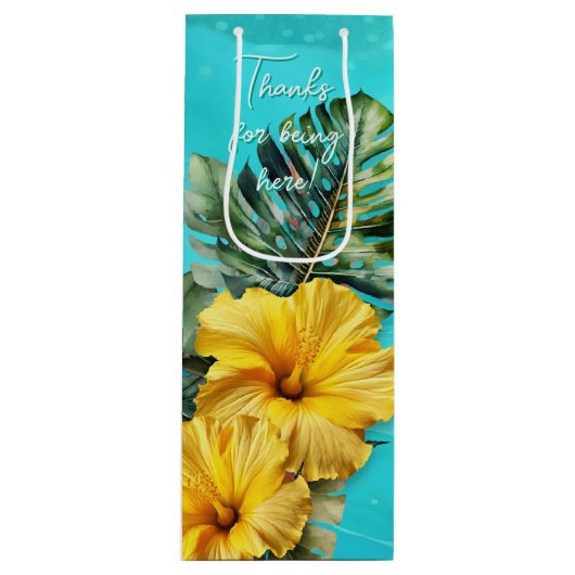 Blue Waves Polterabend Gastgeschenk Geschenktüte Für Weinflaschen (Vorderseite)