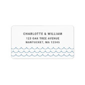 Blue Waves Return Address Adressaufkleber (Vorne)