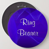 Blue Waves Ring Bearer Button (Vorne & Hinten)