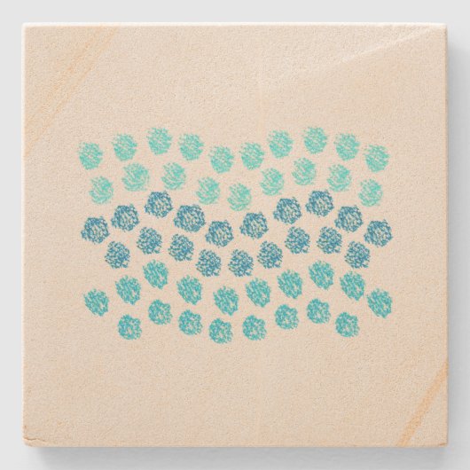 Blue Waves Sandstone Untersetzer (Vorderseite)