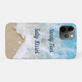 Blue Waves Sandy Toes Salty Kisses Case-Mate iPhone Hülle (Rückseite (Horizontal))